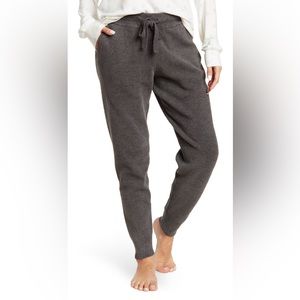 NWOT Barefoot Dreams CozyChic Ultra Lite ribbed joggers - carbon grey, size L
